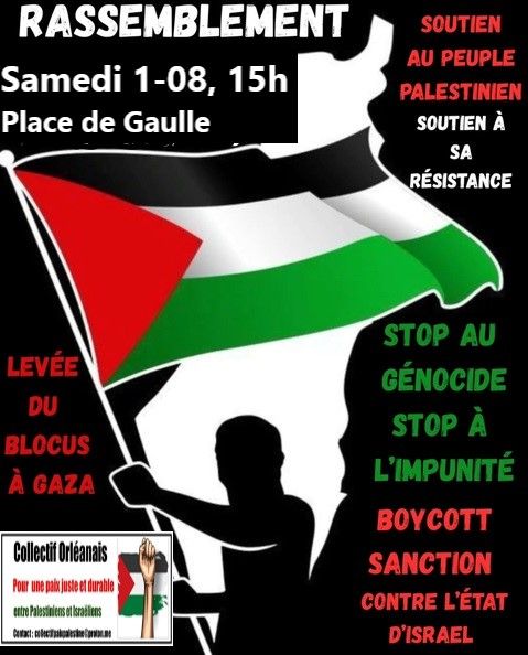 RASSEMBLEMENT de soutien aux palestiniens