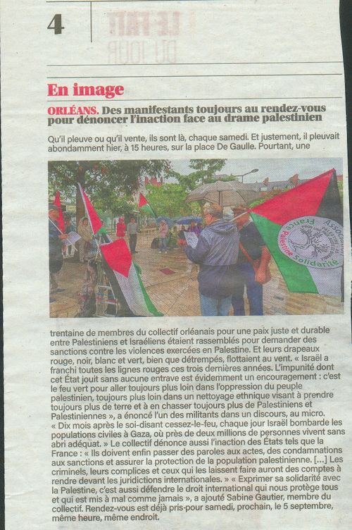 RASSEMBLEMENT de soutien au peuple palestinien