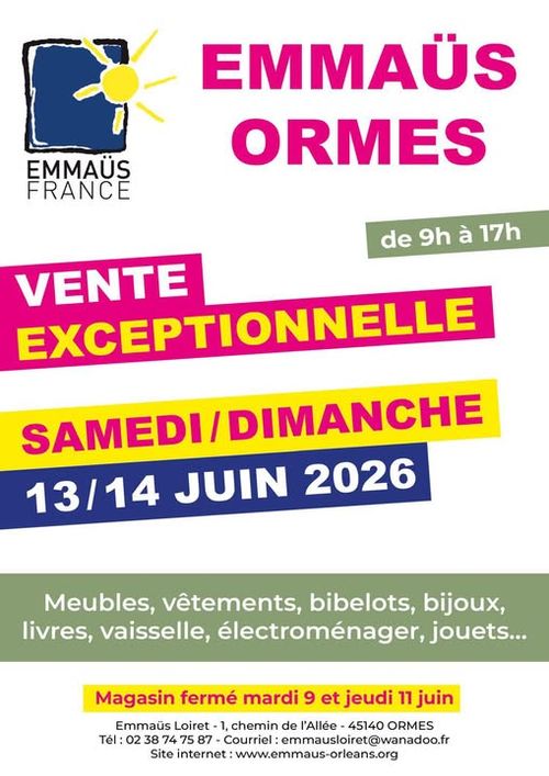 GRANDE vente exceptionnelle Emmaüs