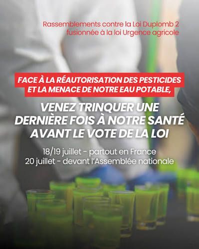RASSEMBLEMENT contre la loi d'urgence agricole