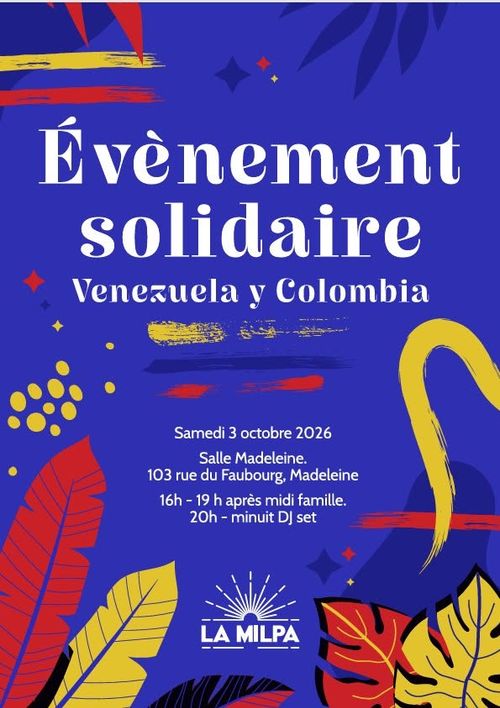 EVENEMENT solidaire Vénézuela et Colombie